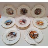 Set of Prattware style plates x12