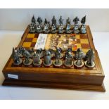 Pewter Chess set (Spanish Armada) Danbury Mint