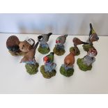 Collection of 10 bird figures