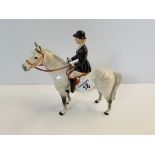 Beswick Huntswoman on grey horse