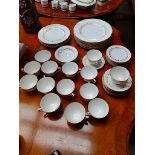 Royal Worcester Gold Chantilly coffee set 49 piece