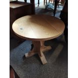 Yorkshire oak side table (Mouseman interest)