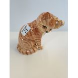 Beswick Swiss roll Ginger Cat scratching ear No. 1877