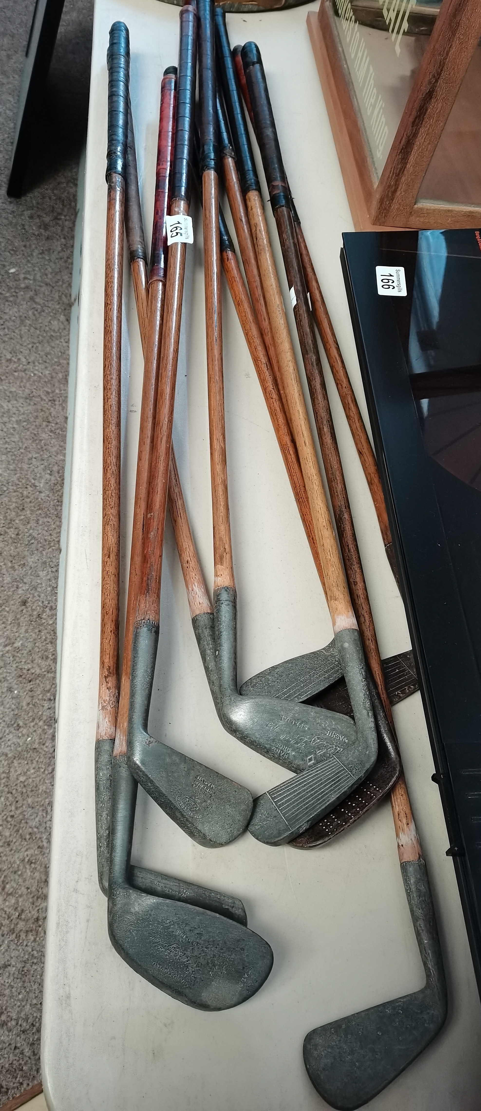 10 Hickory Shaft golf clubs