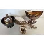 Collection of Silver items 466g and brush