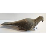 Vintage wooden decoy pigeon