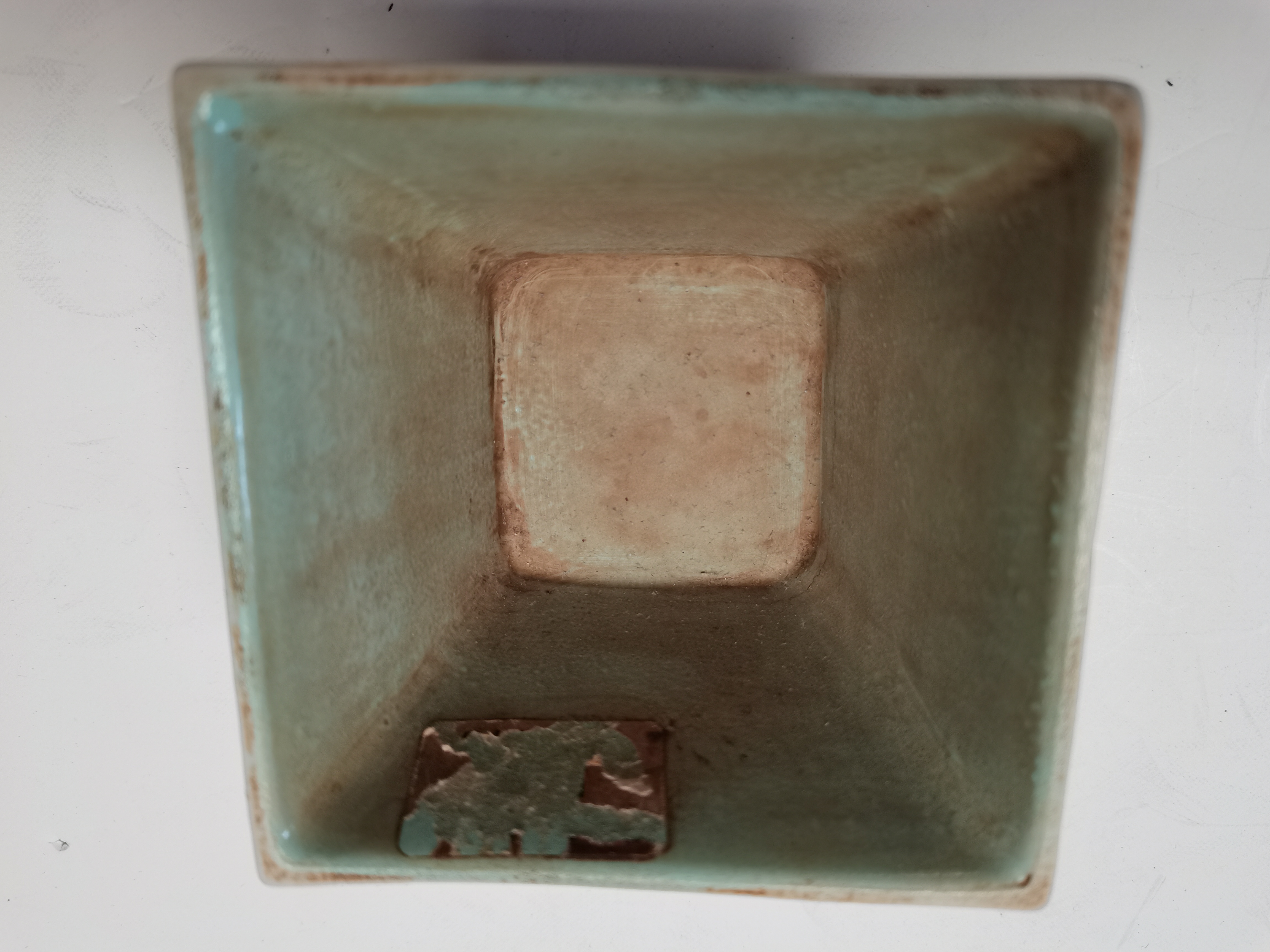Chinese 18th Century Water pot and plate with 4 Characture marks - Image 4 of 10