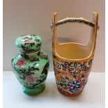 Chinese basket and vase