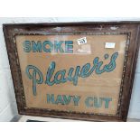 Players Navy Cut sign in wooden frame 60cm x 50cm