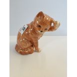 Beswick Striped ginger Cat scratching ear No. 1877