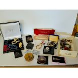 Miscellaneous jewellery including gold , gold plated cutlery , etc.