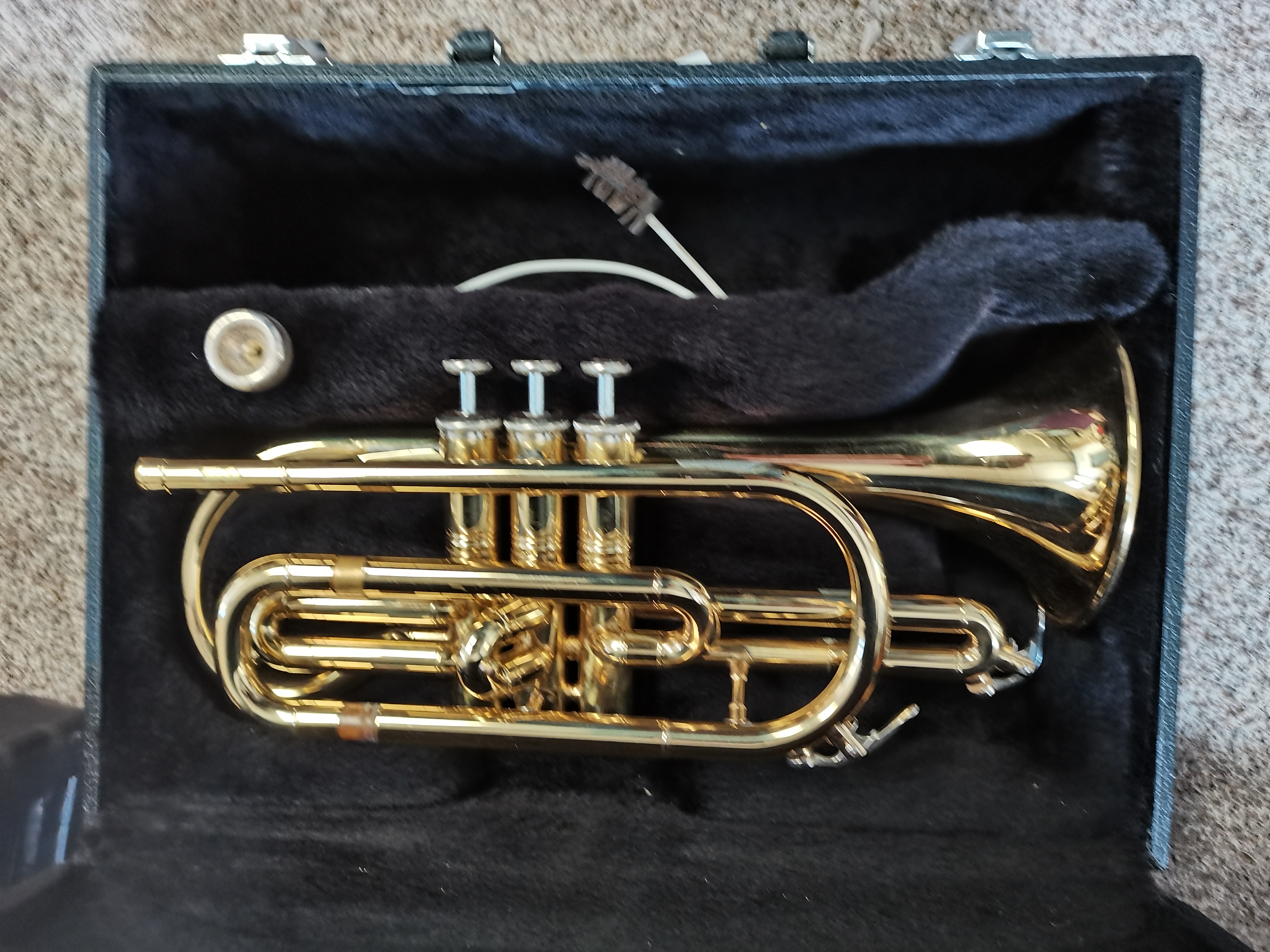 Sonata trumpet in case (damaged)