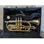 Sonata trumpet in case (damaged)