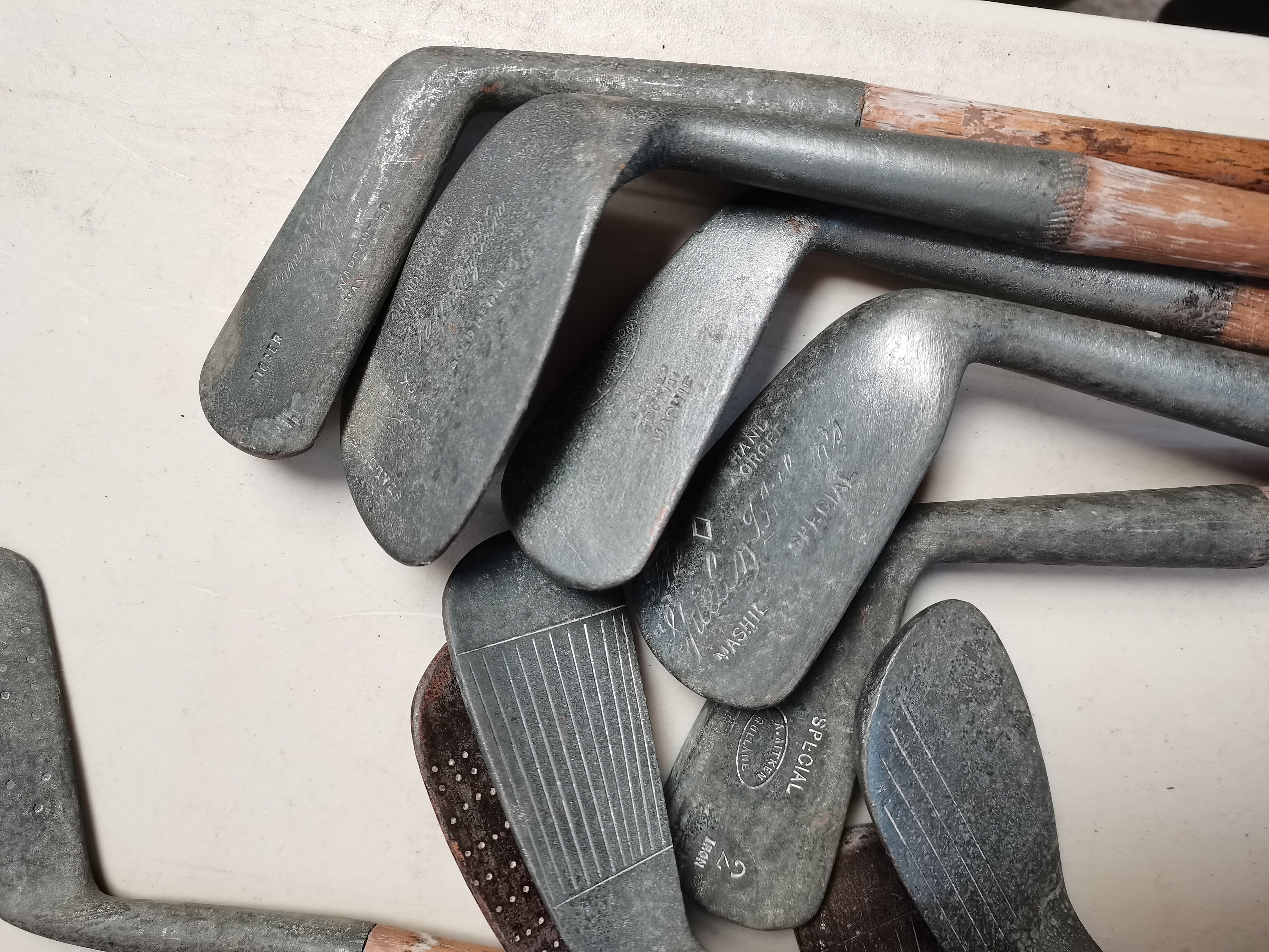 10 Hickory Shaft golf clubs - Image 2 of 2