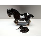 Beswick Brown horses x 2