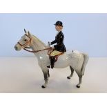 Beswick Huntswoman on grey horse