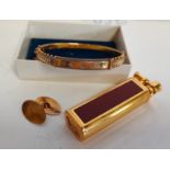 Dunhill Lighter and 18ct Gold bracelet 6g