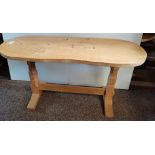 Yorkshire oak table made by ex Thompson craftsman ( Mouseman interest )