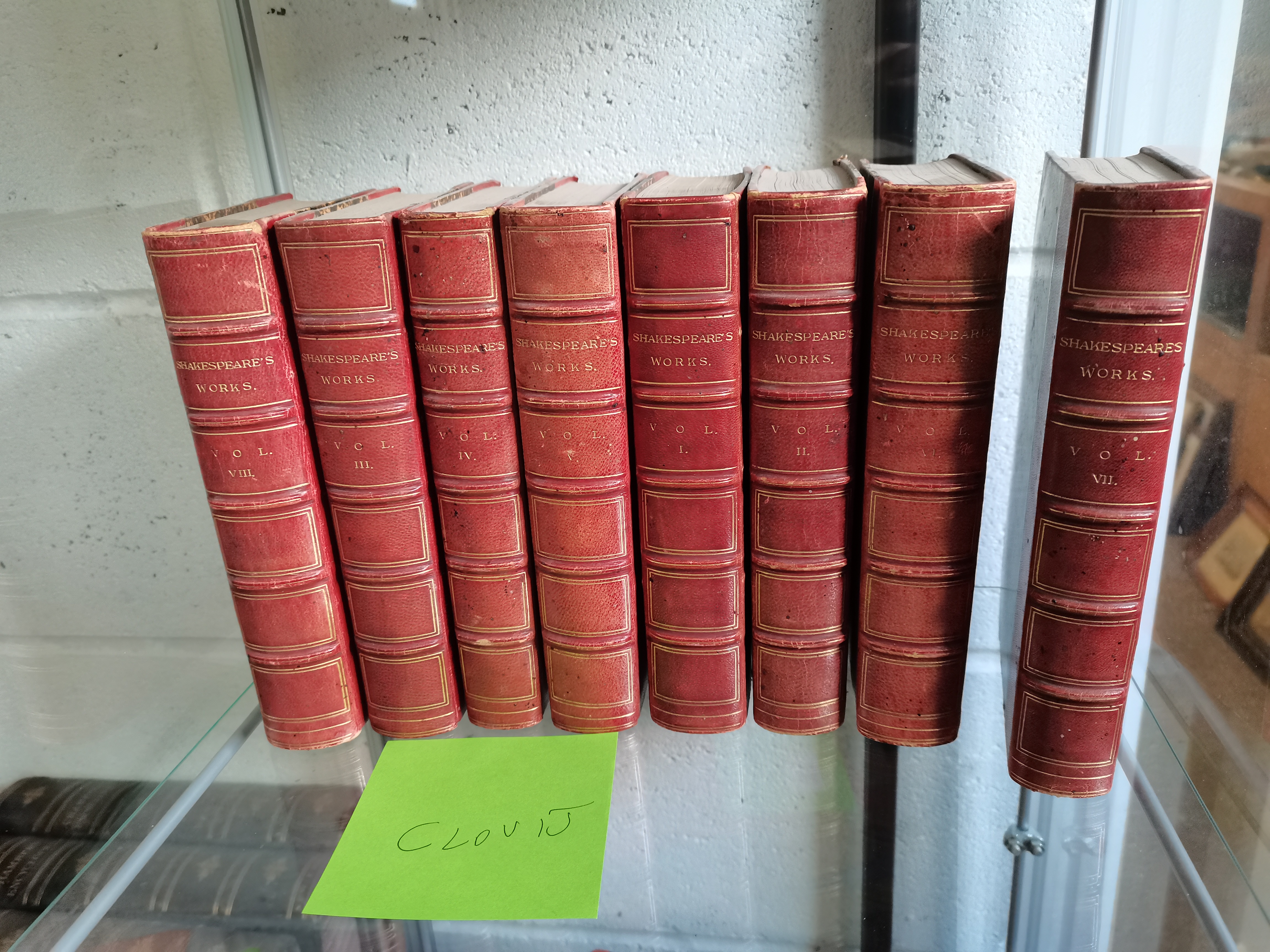 Shakespeare's works in leather binding