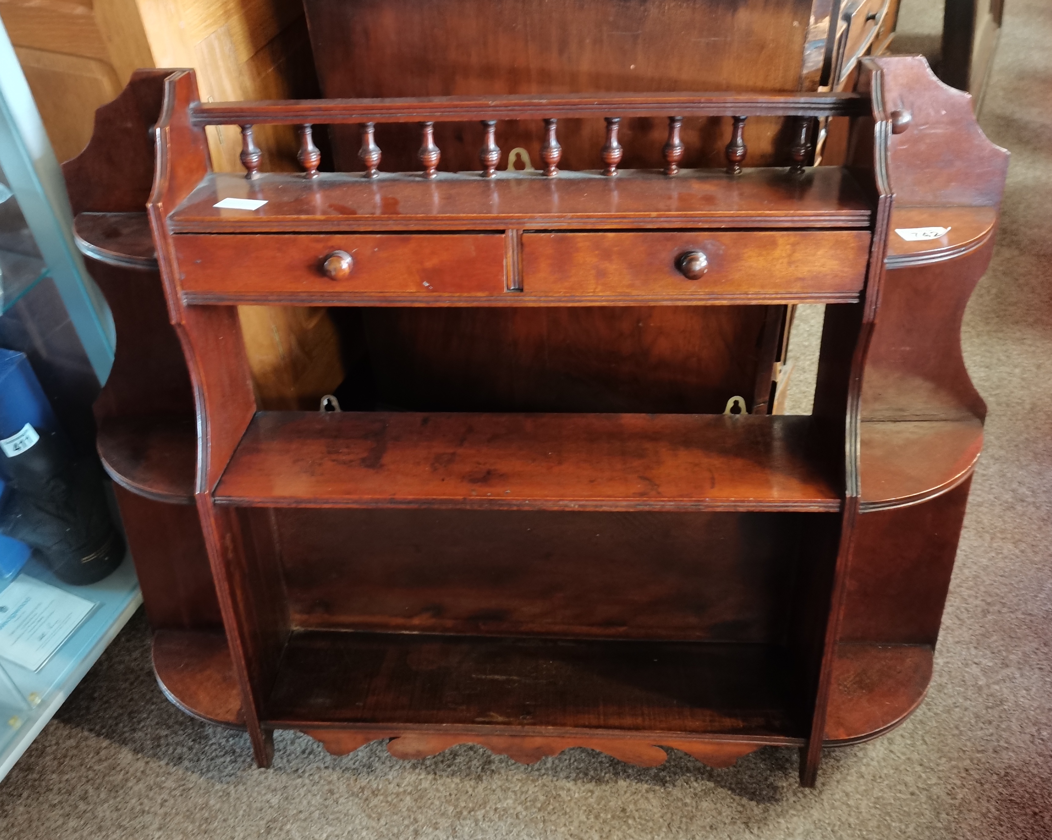 Victorian Mahogany wall rack