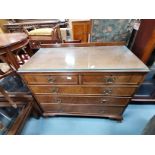 Warring & Gillows Walnut 4 ht chest plus repro