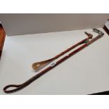 Silver topped riding crop and shoe horn