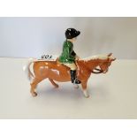 Beswick Boy on Palomino pony with dark green jacket (minute repair on left ear)