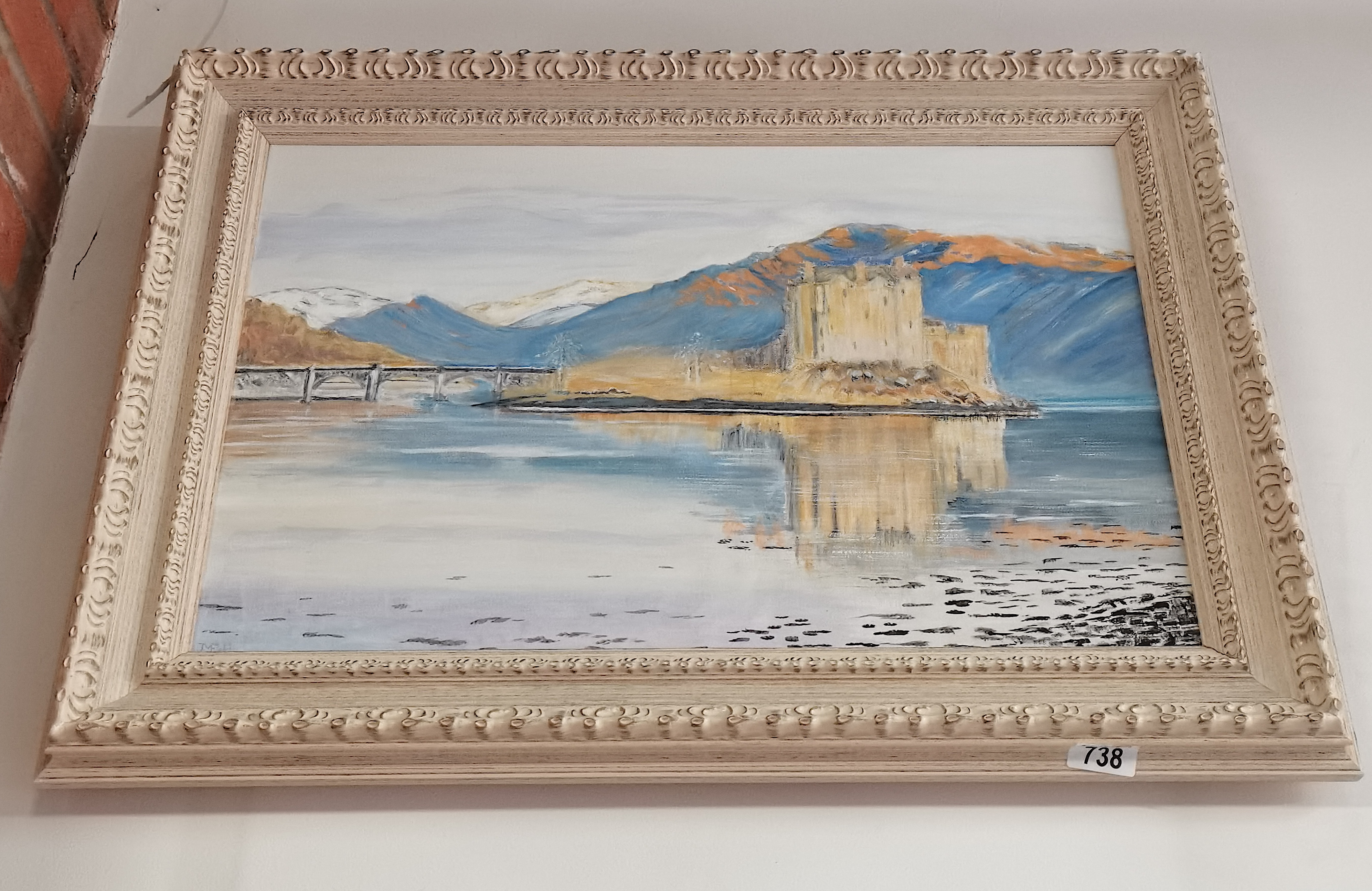 Oil painting of castle