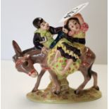 Beswick Spanish Children playing on Donkey (repair to ear)