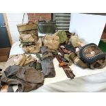 Collection of army bags etc