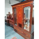 5 piece Edwardian inlaid bedroom suite