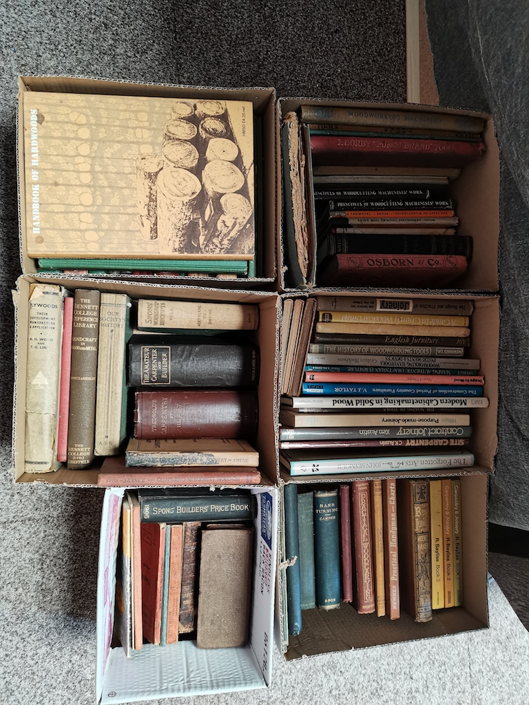 Collection of vintage Carpentry and cabinets makers books