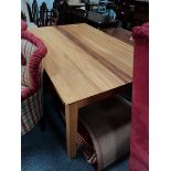 modern light oak dining table