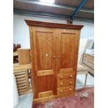 Pine double wardrobe