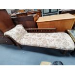 Antique oak chaise longue