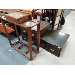 2 x vintage filing drawers and oak umbrella stand