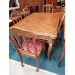 oak dining table and 6 chairs