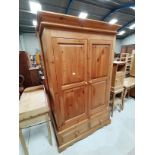 Pine double wardrobe