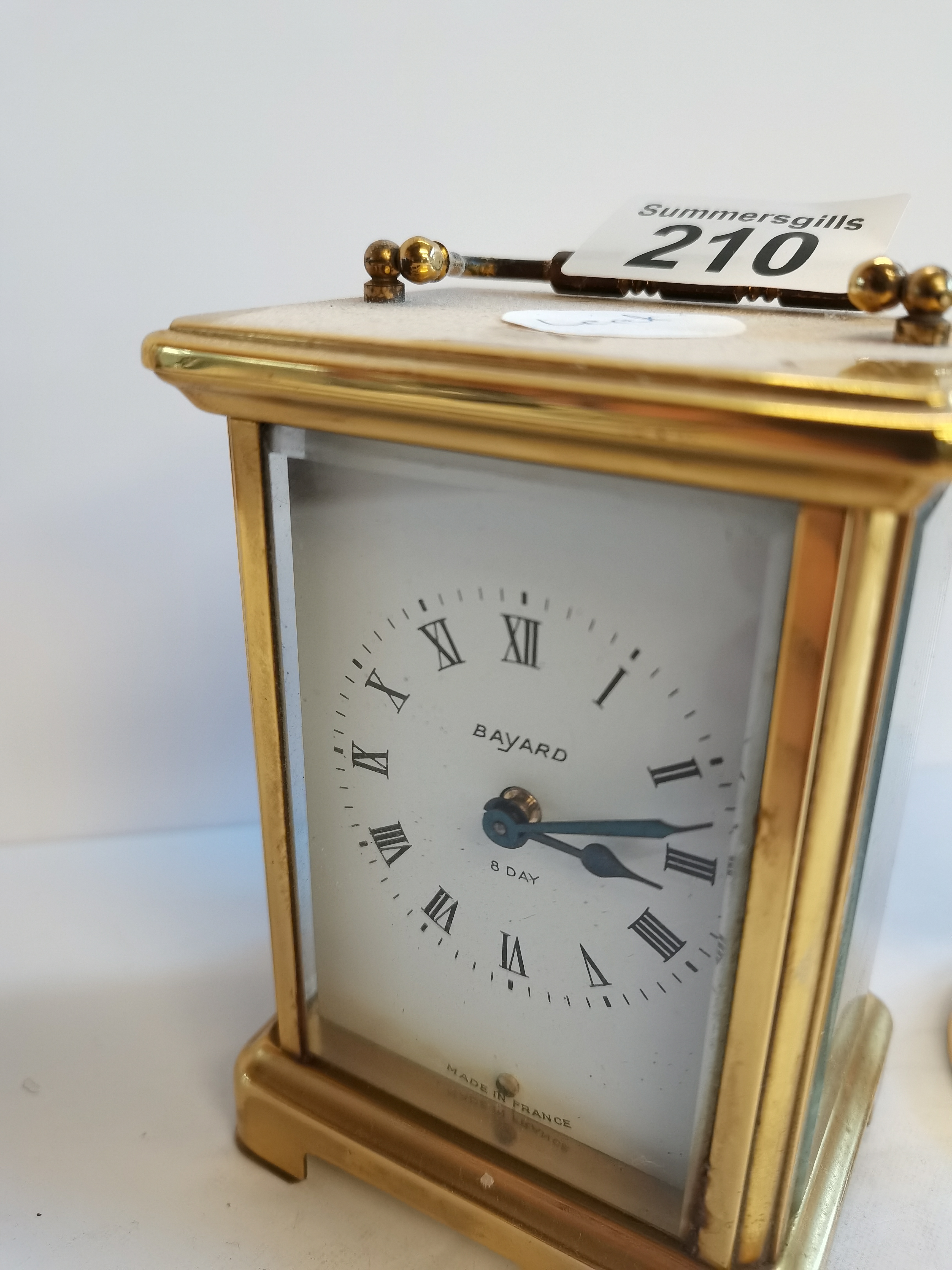 Carriage Clock plus Oval Wind up Clock - Image 3 of 5