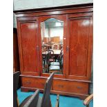 Edwardian inlaid mah inlaid wardrobe 6ft