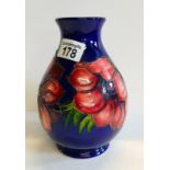 Moorcroft Poppy vase 19cm height