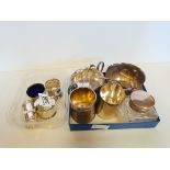 Silver Bowl Cruet set