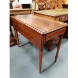 Antique mahogany drop leaf sidetable