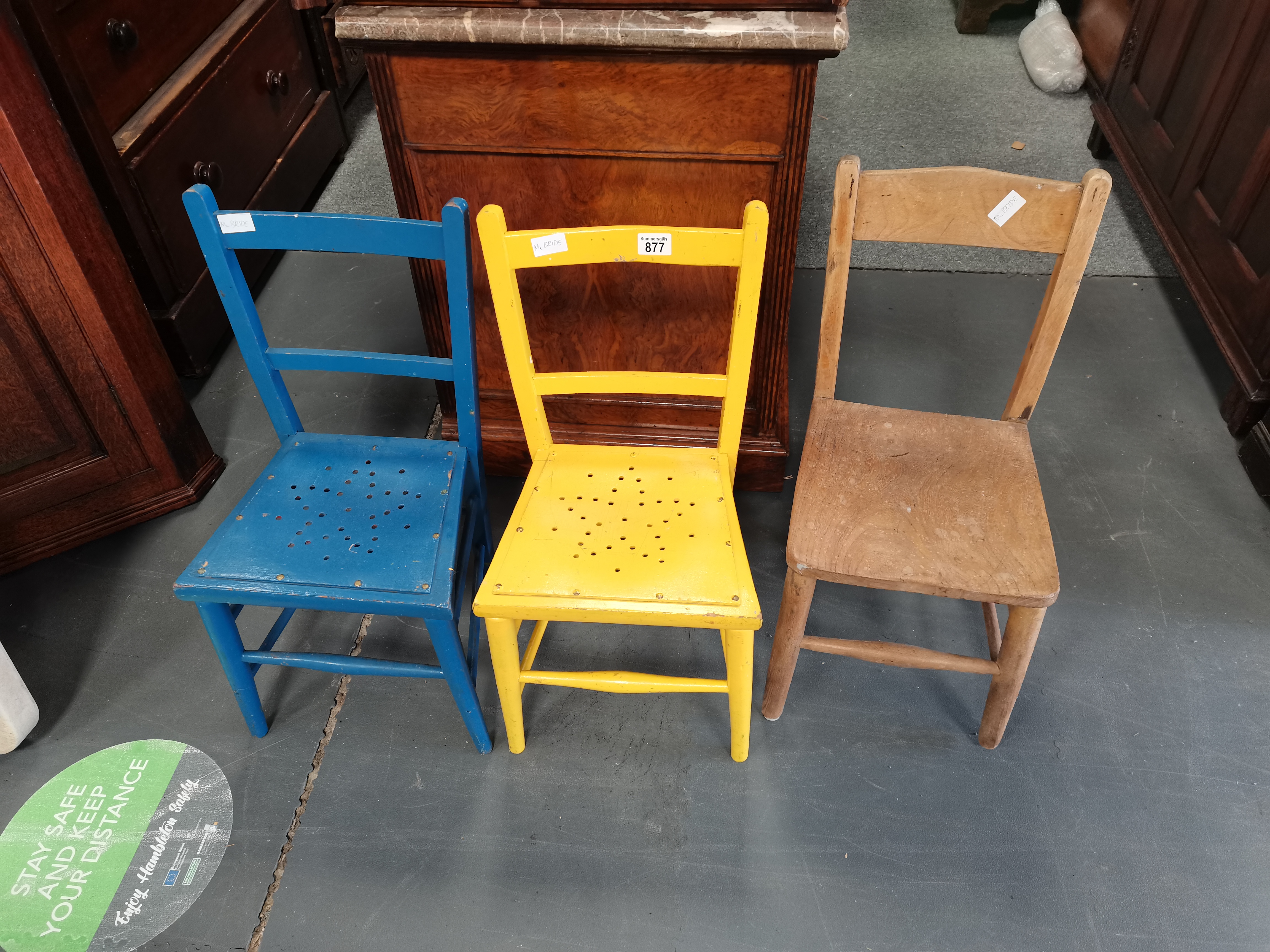 3 childrens chairs