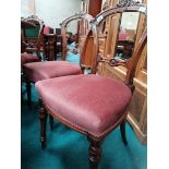 6 Victorian carbed back dining chairs