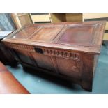 Early oak small blanket box