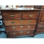 antique oak 4 height chest