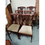 set 6 mah dining chairs