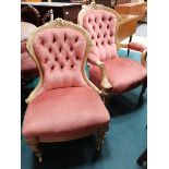 2 Victrorain stle gentlemans arm chairs and nursing chair