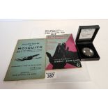 WW2 Nazi "Police leaders dress medal" in Silver and enamel & WW2 Mosquito pilots flying manual